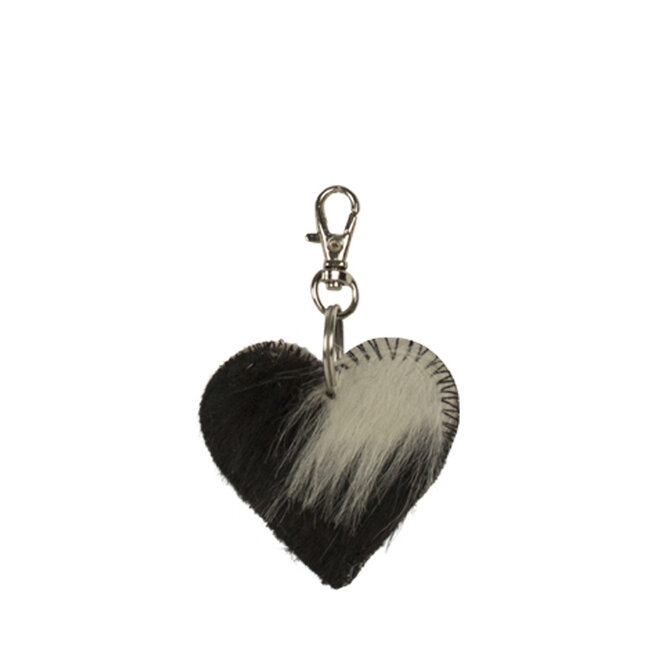 Mars & More sleutelhanger mini hart zwart 5cm