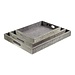 Mars & More dienbladen koehuid rechthoek grey (set of 3)