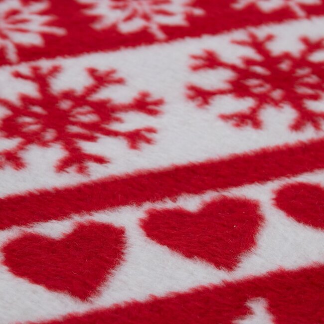Mars & More plaid nordic hert rood xl 150x200cm