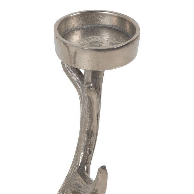 Mars & More Candle Holder deer head silver 37x24cm