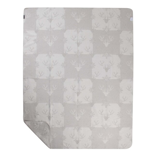 Mars & More Plaid Wafel hertenpatroon beige 150x200cm