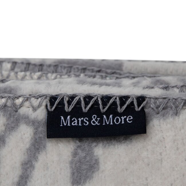 Mars & More Plaid Wafel hertenpatroon blauw grijs 150x200cm