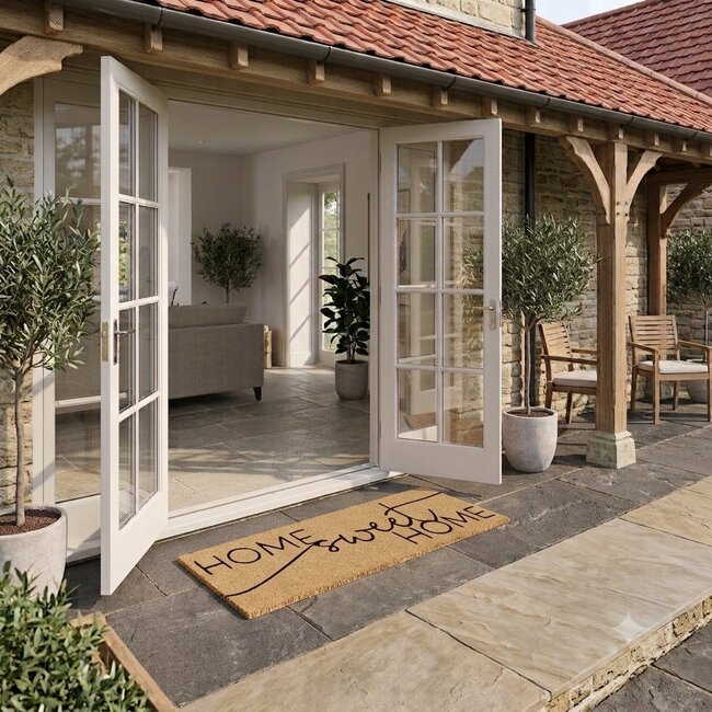Dream-Living Kokos deurmat home sweet home  120 x 40 cm
