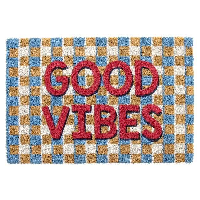 Dream-Living Trendy Kokos deurmat Good Vibes 60 x 40 cm