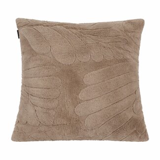 Linen & More Kussen Bladeren Taupe 45x45cm
