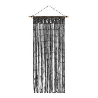 2Lif Deurgordijn Macramé  donker grijs 90 x 200cm