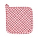 Linen & More Dutch Ruit Pannenlap Onderzetter rood 20x20cm