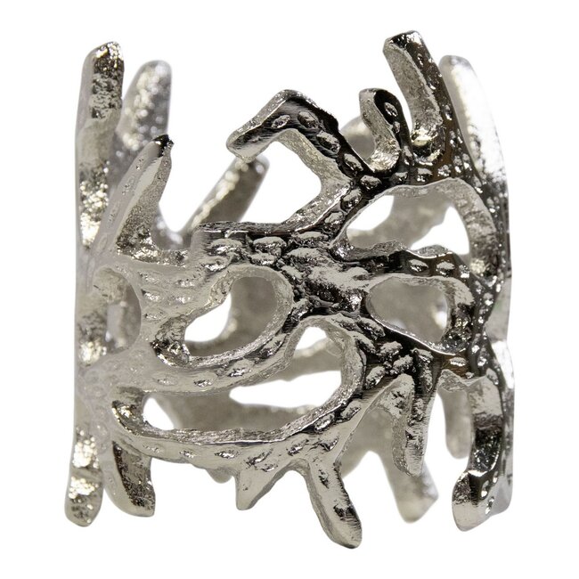 Mars & More Servet Ring gewei zilver 4x5cm (set of 4)