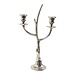 Mars & More Kaarsen Standaard gewei zilver 2 h38 d12x9,5cm
