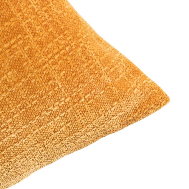 Linen & More Kussen Empress velvet slub oker 45x45cm