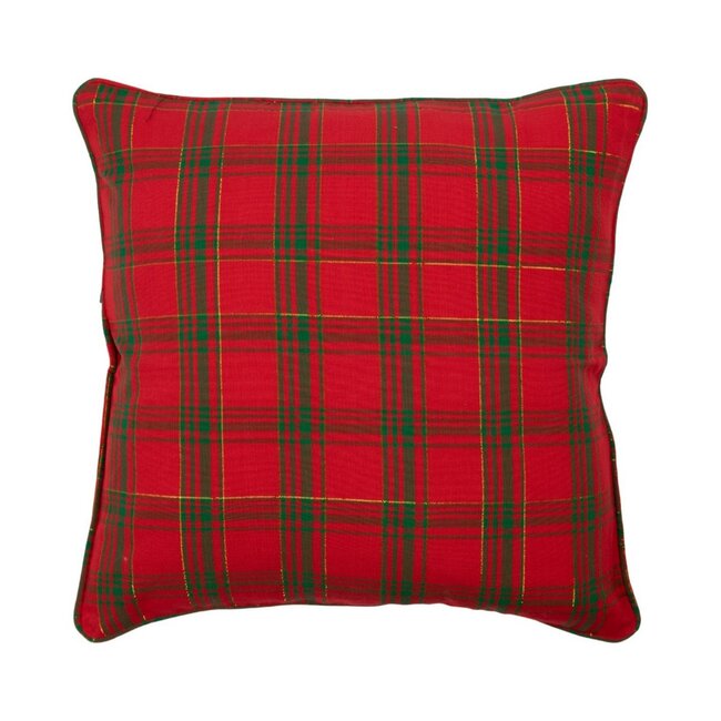 Linen & More Wonder Christmas Kussen goud groen rood 45x45cm