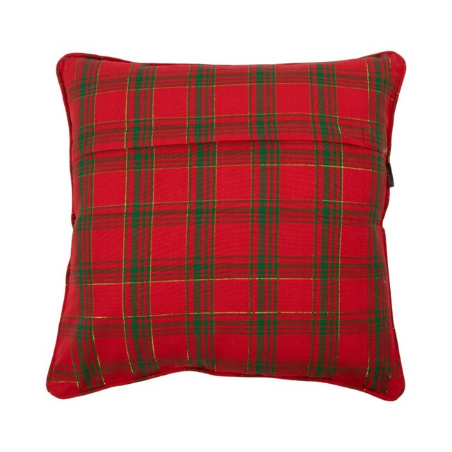 Linen & More Wonder Christmas Kussen goud groen rood 45x45cm