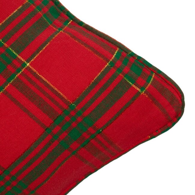 Linen & More Wonder Christmas Kussen goud groen rood 45x45cm