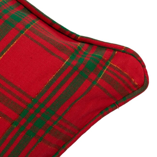 Linen & More Wonder Christmas Kussen goud groen rood 30x50cm