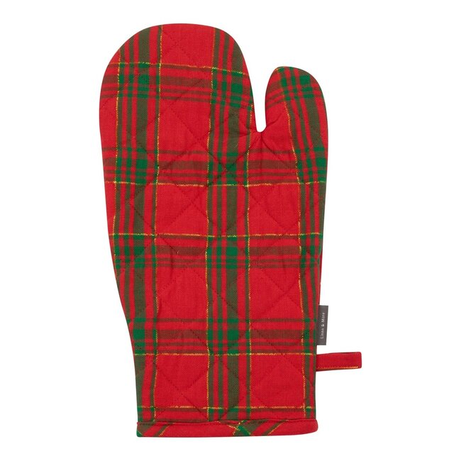 Linen & More Wonder Christmas Ovenwant goud groen rood 18x33cm