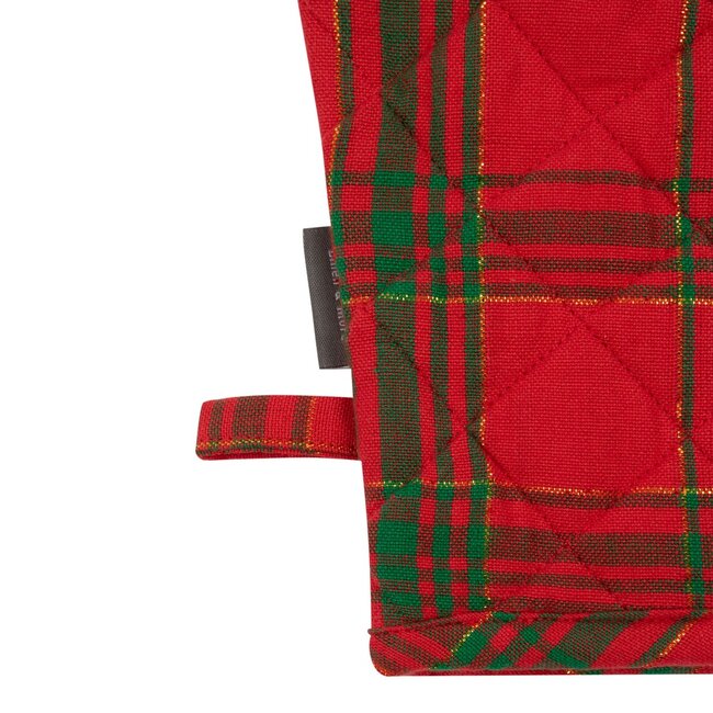 Linen & More Wonder Christmas Ovenwant goud groen rood 18x33cm