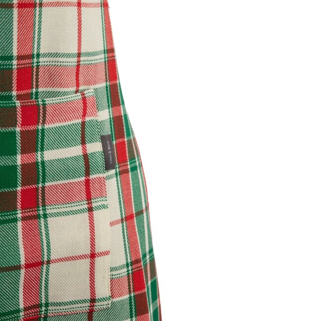 Linen & More Jingle Christmas Schort beige groen rood 75x90cm
