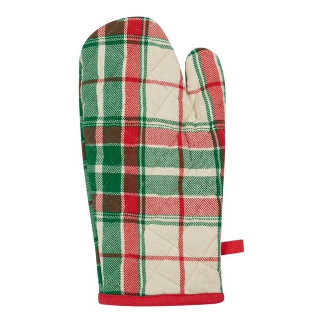 Linen & More Jingle Christmas Ovenwant beige groen rood 18x33cm