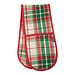 Linen & More Jingle Christmas dubbel Ovenwant beige groen rood 18x85cm