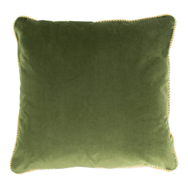 Mars & More kussen fluweel goud appel groen 45x45cm