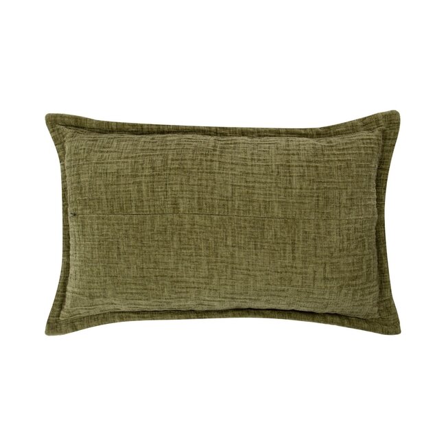 Mars & More Cushion Crinkled velvet green 30x50cm