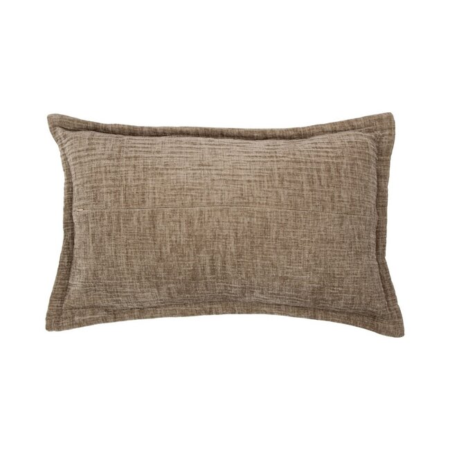 Mars & More Cushion Crinkled velvet taupe 30x50cm
