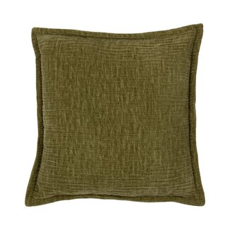 Mars & More Cushion Crinkled velvet green 45x45cm