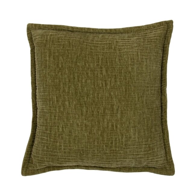 Mars & More Cushion Crinkled velvet green 45x45cm