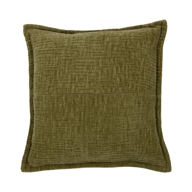 Mars & More Cushion Crinkled velvet green 45x45cm