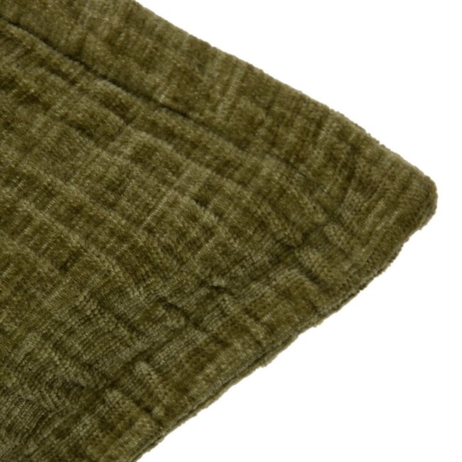 Mars & More Cushion Crinkled velvet green 45x45cm