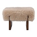 Mars & More Hocker Tibetan lamb beige 60,5x41x43,5cm