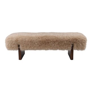 Mars & More Bank Tibetan lamb beige 138,5x40,5x44cm