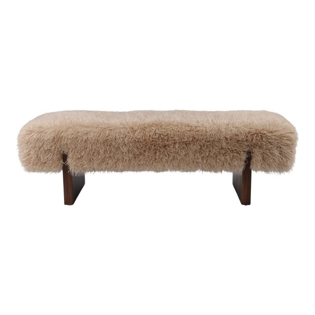 Mars & More Bank Tibetan lamb beige 138,5x40,5x44cm