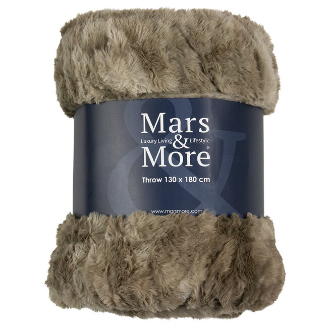 Mars & More plaid rib bruine beer 130x170cm