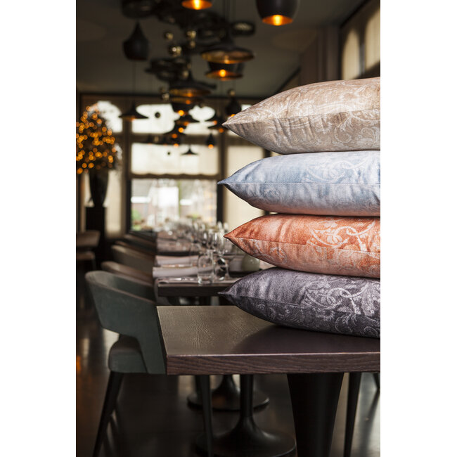 Linen & More Classic Paisley kussen oranje 50x50cm