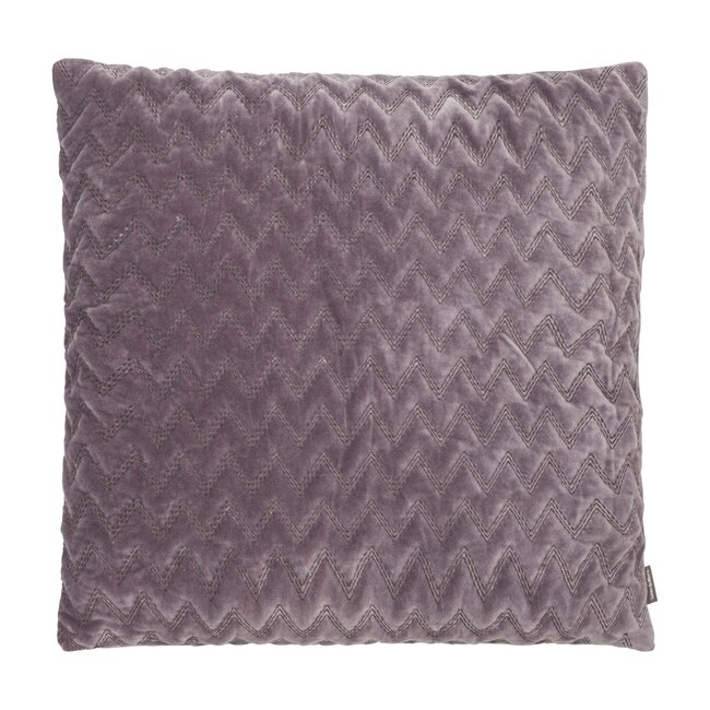Linen & More Zigzag Velvet kussen paars 45x45cm