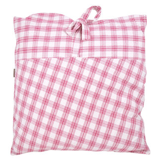 Linen & More Kussen Summer Ruit with ties and topf 50x50 red