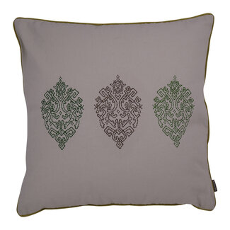 Linen & More Kussen Beauty Embroidery 45x4 5 l. beige/grey