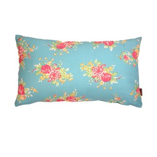 Linen & More Kussen Coral Sunset 30x50 aqua/rouge