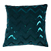 Linen & More Kussen Zigzag Sequin 45x45 Turquoise