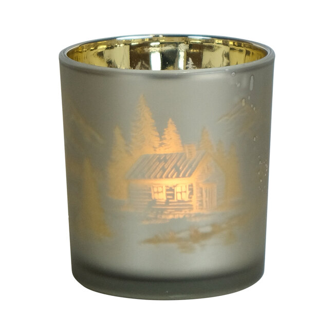Mars & More Theelichthouder chalet klein 8cm