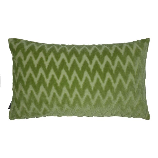 Linen & More Cleo Kussen chevron groen 30x50cm