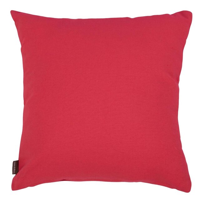 Linen & More Cushion Linen & More embroidery 40x40 dark pink
