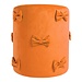 Mars & More Strik Poef fluweel oranje 35x35x40cm