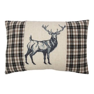 Mars & More Cushion Check deer grey 40x60cm
