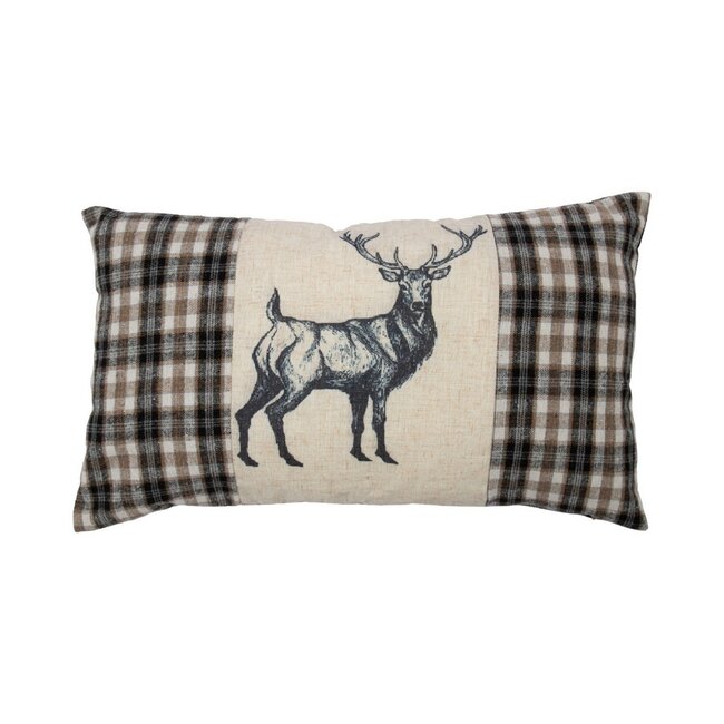 Mars & More Cushion Check deer grey 30x50cm