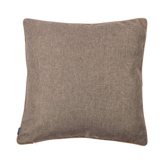 Mars & More Kussen Geborduurd hert springend bruin 45x45cm