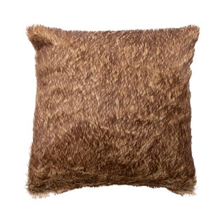 Mars & More Kussen Allover vacht bruin 45x45cm