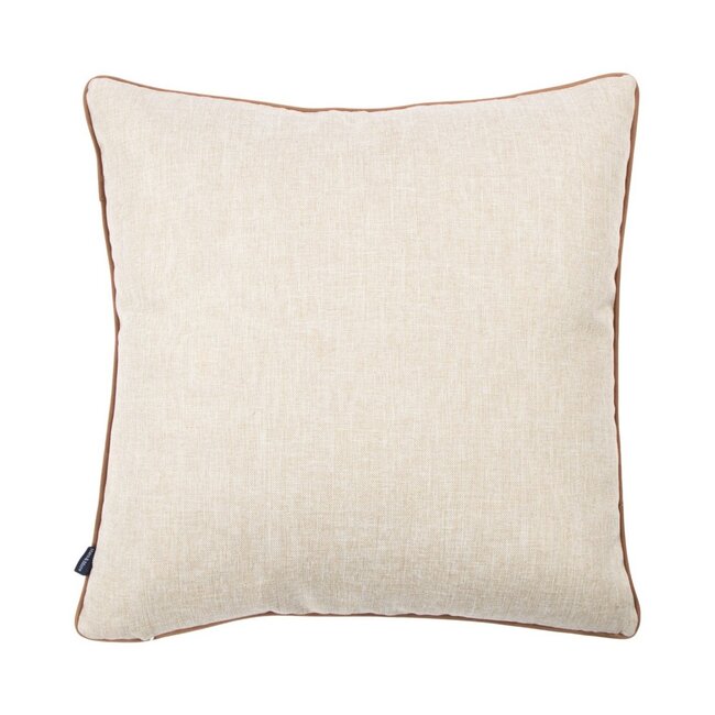 Mars & More Kussen Geborduurd hert springend wit 45x45cm