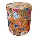 Mars & More Poef fluweel Imelda geel 35x35x40cm